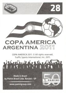 2011 Panini Copa América #28 Nicolas Pareja Back
