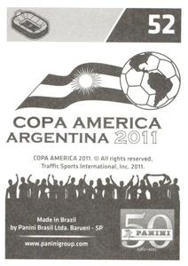 2011 Panini Copa América #52 Mario Yepes Back