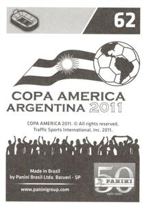 2011 Panini Copa América #62 Hugo Rodallega Back