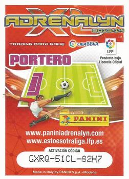 2013-14 Panini Adrenalyn XL Liga BBVA #12 Oscar Ustari Back
