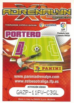 2013-14 Panini Adrenalyn XL Liga BBVA #343 Sergio Asenjo Back