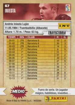 2013-14 Panini Megacracks Liga BBVA #67 Iniesta Back