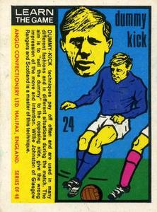1970 Anglo Confectionery Learn The Game #24 Willie Johnston Front
