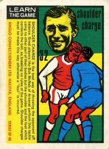 1970 Anglo Confectionery Learn The Game #32 Bob McNab Front