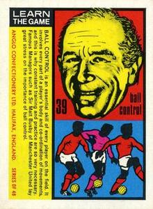 1970 Anglo Confectionery Learn The Game #39 Sir Matt Busby Front