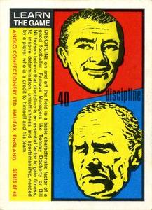 1970 Anglo Confectionery Learn The Game #40 Tommy Docherty / Bill Nicholson Front