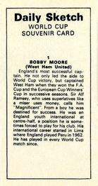 1970 Daily Sketch World Cup Souvenir #1 Bobby Moore Back