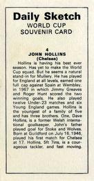 1970 Daily Sketch World Cup Souvenir #4 John Hollins Back