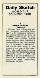 1970 Daily Sketch World Cup Souvenir #8 Brian Labone Back