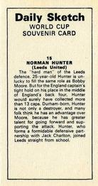 1970 Daily Sketch World Cup Souvenir #15 Norman Hunter Back