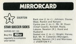 1971-72 The Mirror Mirrorcard Star Soccer Sides #6 Everton Back