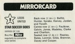 1971-72 The Mirror Mirrorcard Star Soccer Sides #9 Leeds United Back