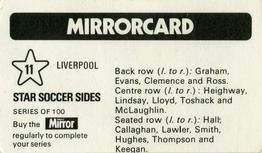 1971-72 The Mirror Mirrorcard Star Soccer Sides #11 Liverpool Back
