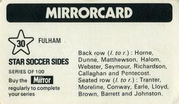 1971-72 The Mirror Mirrorcard Star Soccer Sides #30 Fulham Back