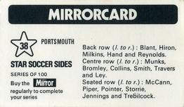 1971-72 The Mirror Mirrorcard Star Soccer Sides #38 Portsmouth Back