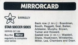 1971-72 The Mirror Mirrorcard Star Soccer Sides #46 Barnsley Back