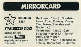 1971-72 The Mirror Mirrorcard Star Soccer Sides #51 Brighton and Hove Albion Back
