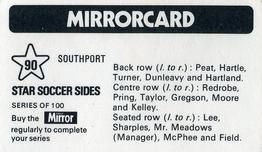 1971-72 The Mirror Mirrorcard Star Soccer Sides #90 Southport Back