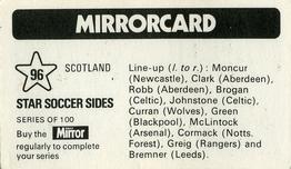 1971-72 The Mirror Mirrorcard Star Soccer Sides #96 Scotland Back