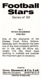 1974-75 Bassett & Co. Football Stars #1 Peter Houseman Back