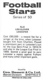 1974-75 Bassett & Co. Football Stars #9 Len Glover Back