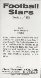 1974-75 Bassett & Co. Football Stars #19 Alan Hudson Back