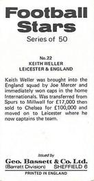1974-75 Bassett & Co. Football Stars #22 Keith Weller Back