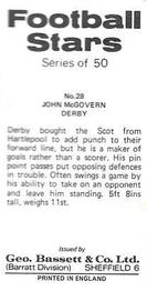 1974-75 Bassett & Co. Football Stars #28 John McGovern Back