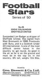 1974-75 Bassett & Co. Football Stars #45 Eddie Colquhoun Back