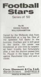 1974-75 Bassett & Co. Football Stars #46 Derek Parkin Back
