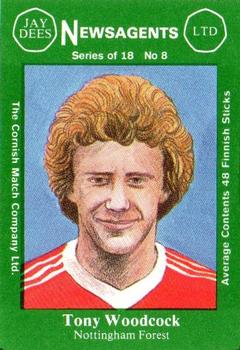 1978 Cornish Match Company Footballers (Series 1) #8 Tony Woodcock Front