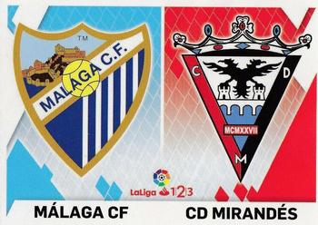 2019-20 Panini LaLiga Santander Este Stickers - Escudos Liga 1/2/3 #7 Malaga / Mirandes Front