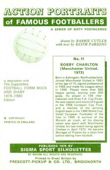 1979 Sigma Sport Silhouettes #11 Bobby Charlton Back