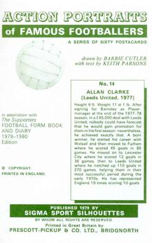 1979 Sigma Sport Silhouettes #14 Allan Clarke Back