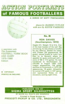 1979 Sigma Sport Silhouettes #20 Ron Davies Back