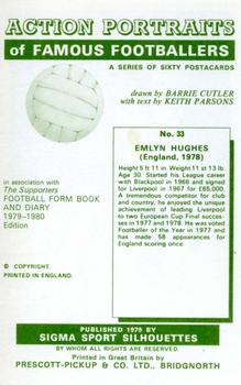 1979 Sigma Sport Silhouettes #33 Emlyn Hughes Back
