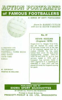 1979 Sigma Sport Silhouettes #37 Kevin Keegan Back