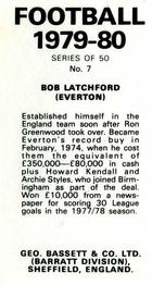 1979-80 Bassett & Co. Football #7 Bob Latchford Back