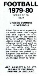 1979-80 Bassett & Co. Football #9 Graham Souness Back