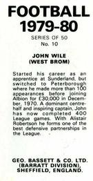 1979-80 Bassett & Co. Football #10 John Wile Back
