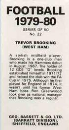 1979-80 Bassett & Co. Football #22 Trevor Brooking Back