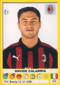 2018-19 Panini Calciatori Stickers #320 Davide Calabria Front