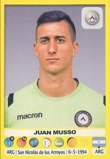 2018-19 Panini Calciatori Stickers #538 Juan Musso Front