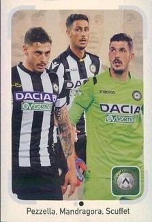 2018-19 Panini Calciatori Stickers #561 Giuseppe Pezzella / Rolando Mandragora / Simone Scuffet Front