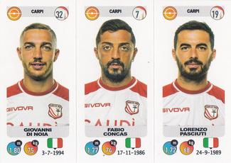2018-19 Panini Calciatori Stickers #593 Giovanni Di Noia / Fabio Concas / Lorenzo Pasciuti Front
