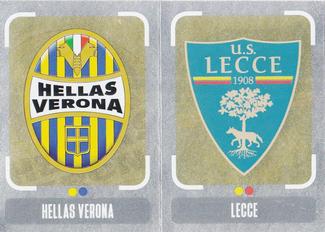 2018-19 Panini Calciatori Stickers #633 Hellas Verona Shield / Lecce Shield Front