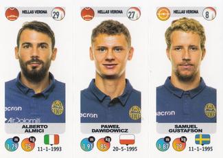 2018-19 Panini Calciatori Stickers #637 Alberto Almici / Paweł Dawidowicz / Samuel Gustafson Front