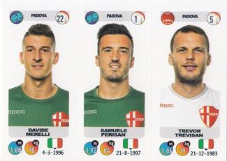 2018-19 Panini Calciatori Stickers #657 Davide Merelli / Samuele Perisan / Trevor Trevisan Front