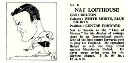 1960 Chix Confectionery Footballers #9 Nat Lofthouse Back
