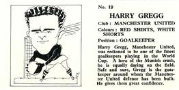 1960 Chix Confectionery Footballers #19 Harry Gregg Back